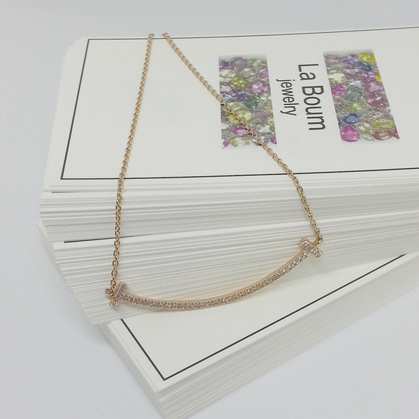 Smile two-sided necklace Women 14k star 14K luxury