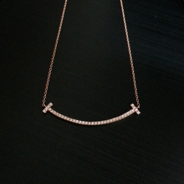 Smile two-sided necklace Women 14k star 14K luxury