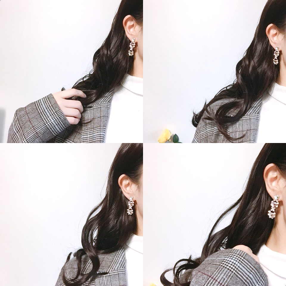 Heart Bling Earrings Lovely Fashion Lovely Design 