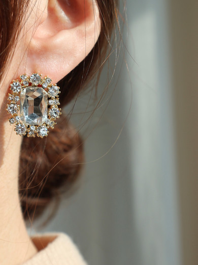 titaniumpost gold antique bold earrings bling blin