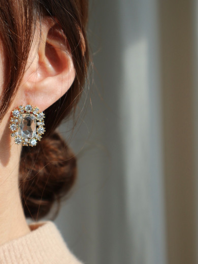 titaniumpost gold antique bold earrings bling blin