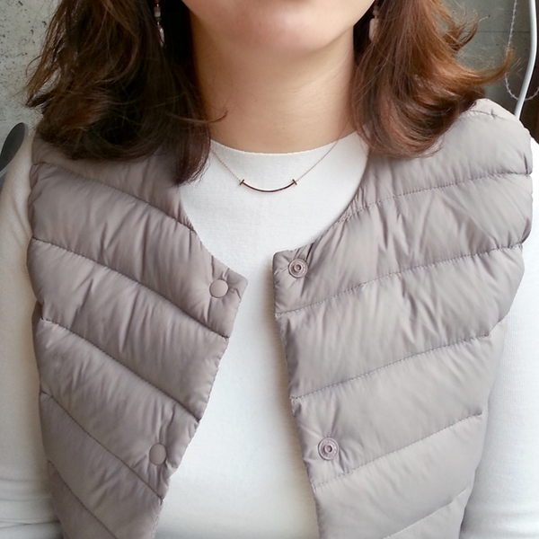 Smile two-sided necklace Women 14k star 14K luxury