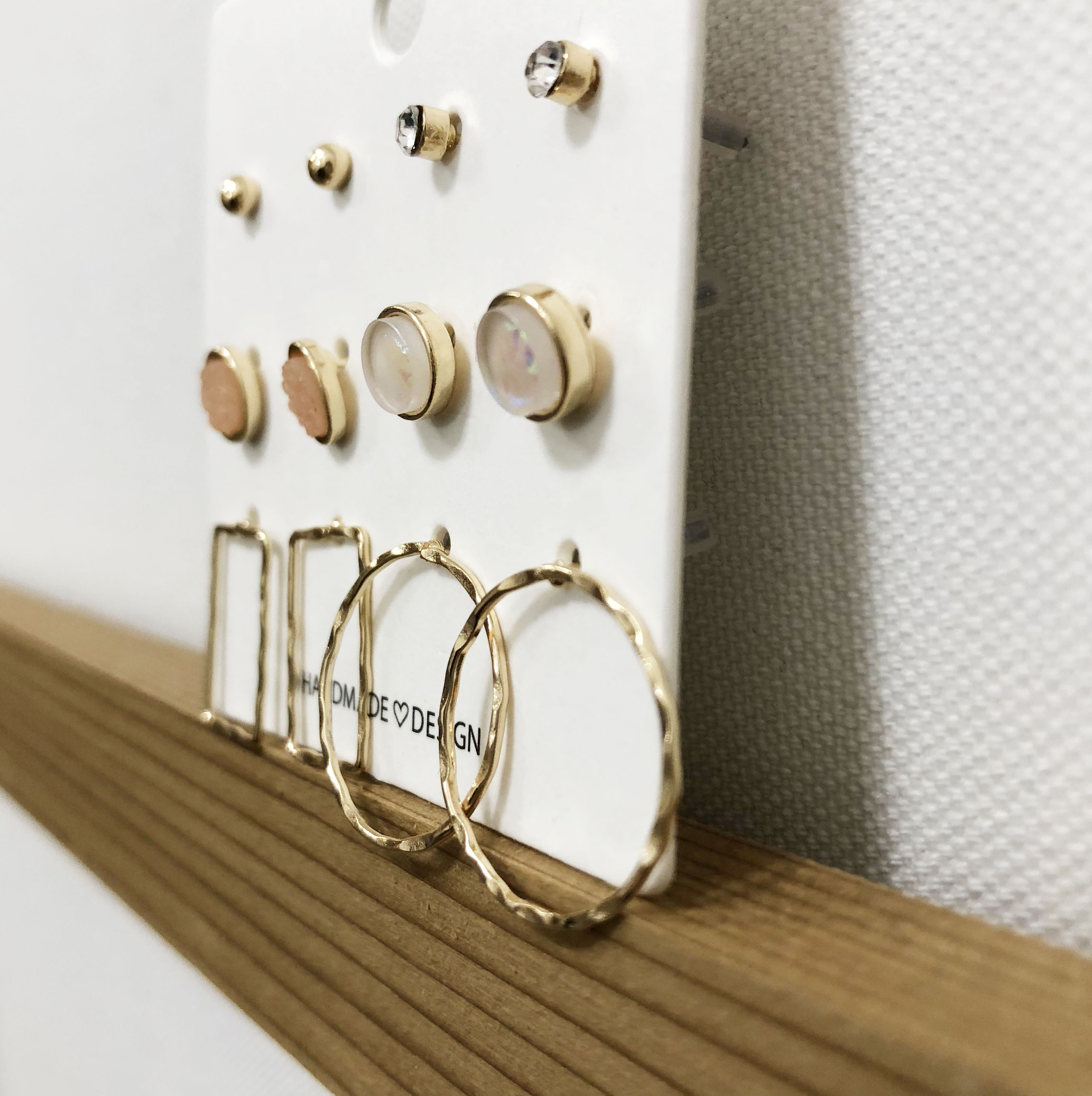 Rose ring 12 piece earrings set Daily Nami Stone C