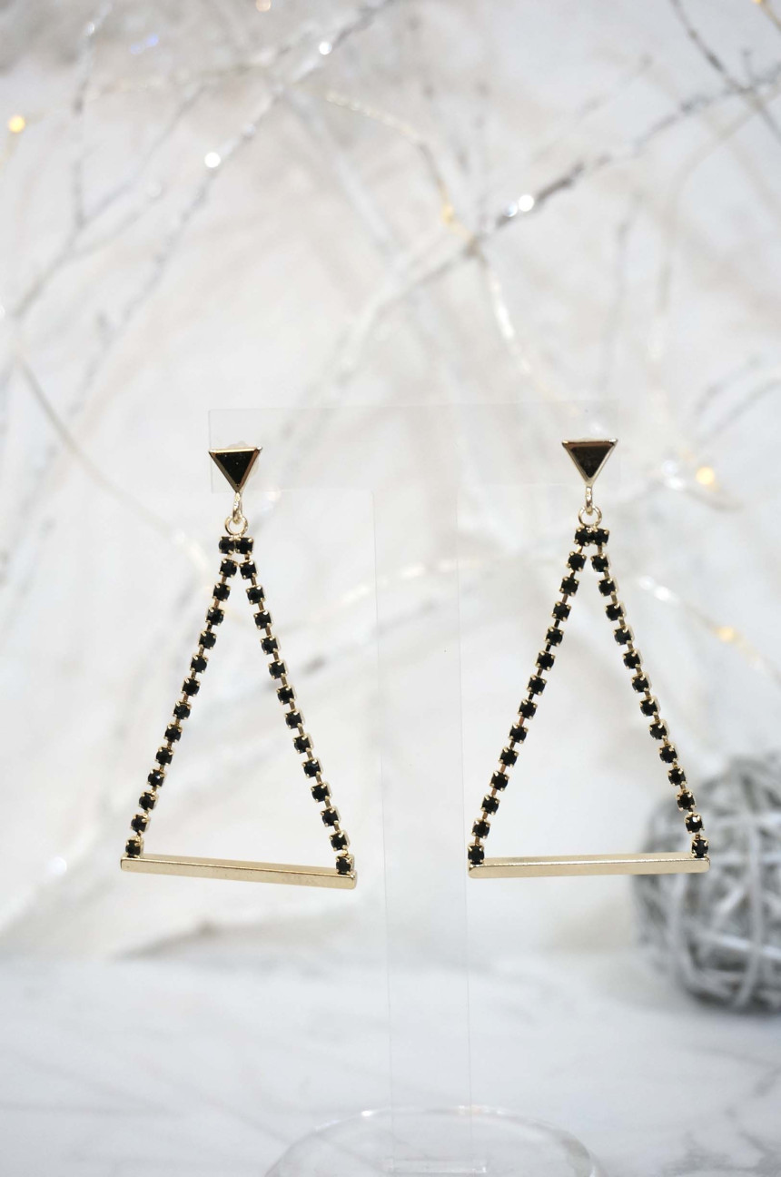 Mop Triangle Stone Drop Earrings Modern Gorgeous E