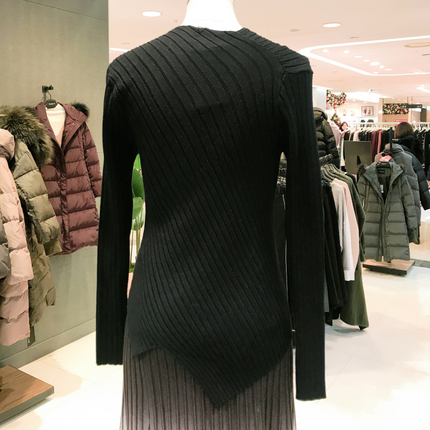 <b><p>Bonnie Sparks Unorgazed Kt T-Shirt BW12KP050</p></b><b><p>見るとスパークス 斜線組織アンバランスニットシャツ BW12KP050 チョルチ</p></b><br /><br /><p align='center'>