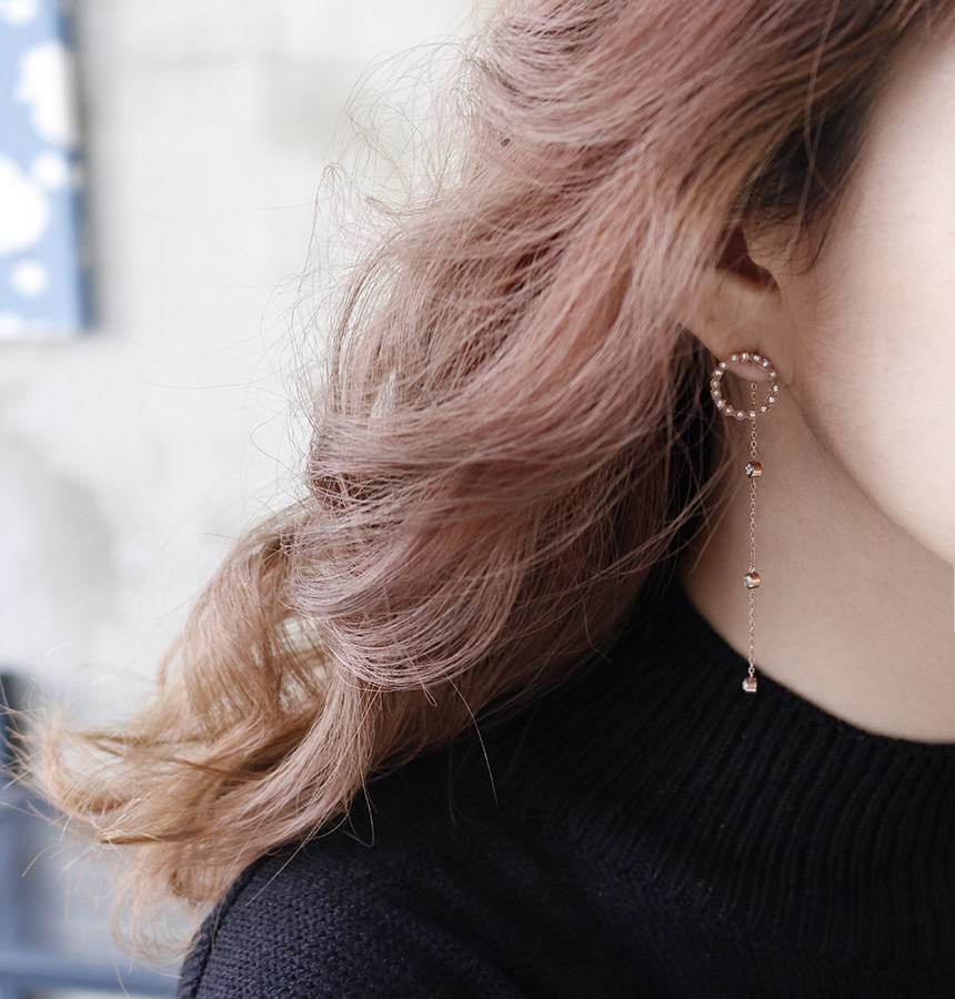 Unique Unique Mono Ring Surge Steel Earrings Titan