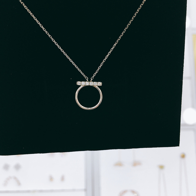 Stonehenge White Gold i0077 Romantic Gorgeous Jewe