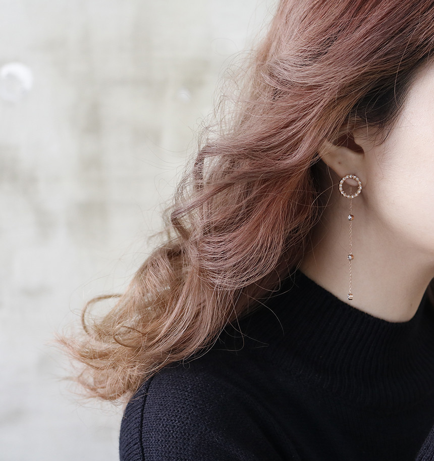 Unique Unique Mono Ring Surge Steel Earrings Titan