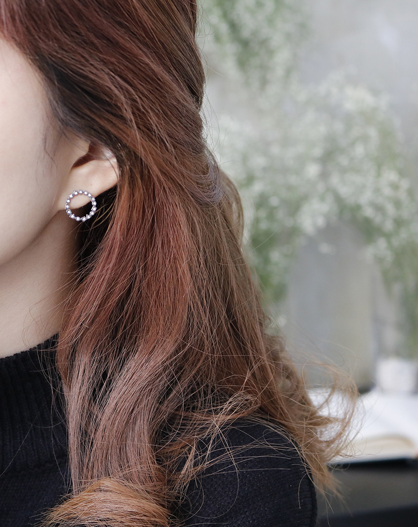 Unique Unique Mono Ring Surge Steel Earrings Titan