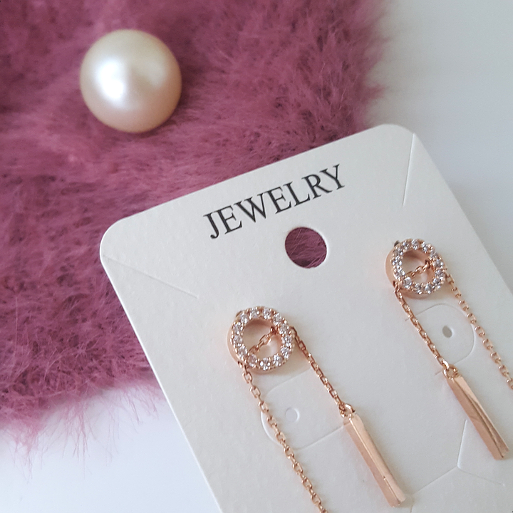 Silver Length Adjustable Double Drop Earring Earri