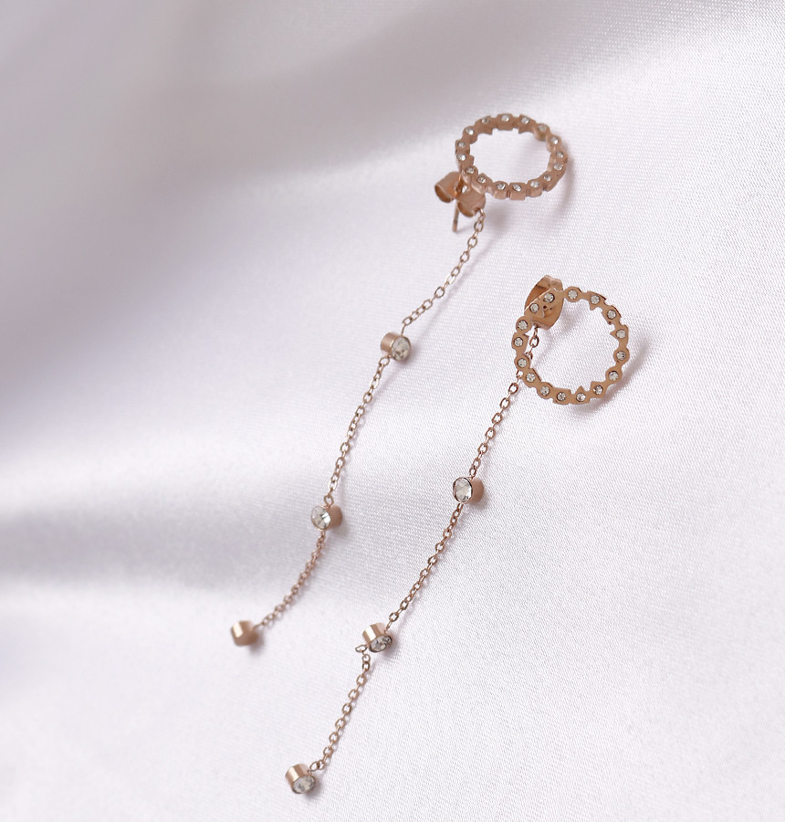 Unique Unique Mono Ring Surge Steel Earrings Titan