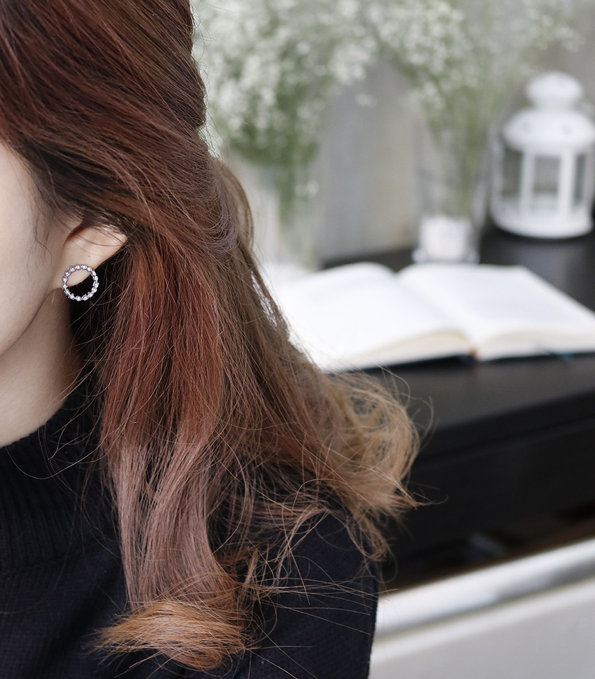 Unique Unique Mono Ring Surge Steel Earrings Titan