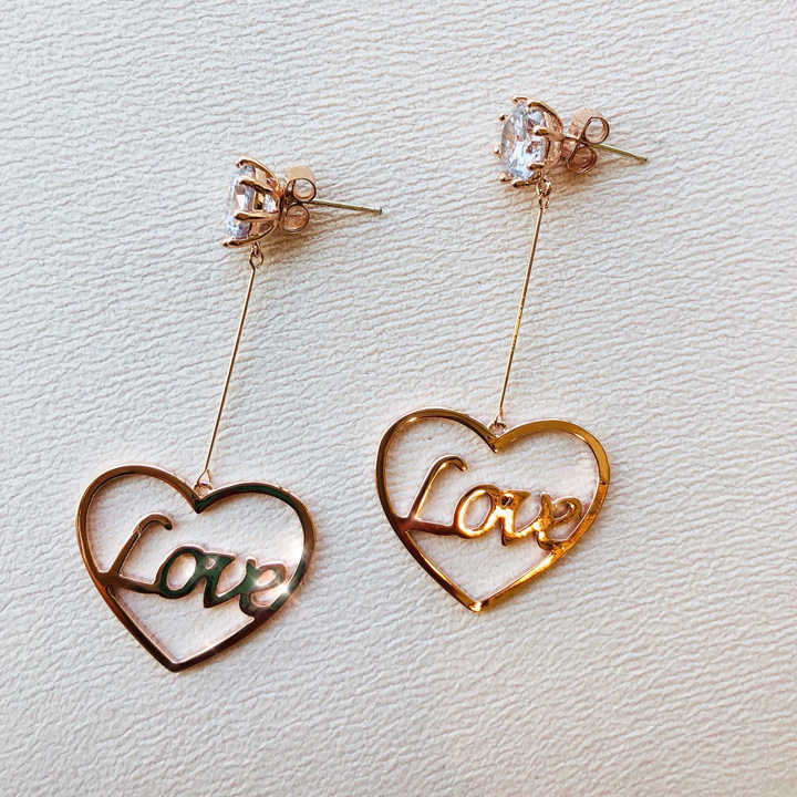 Love Silver Earrings Unique Antique Entike Silver 