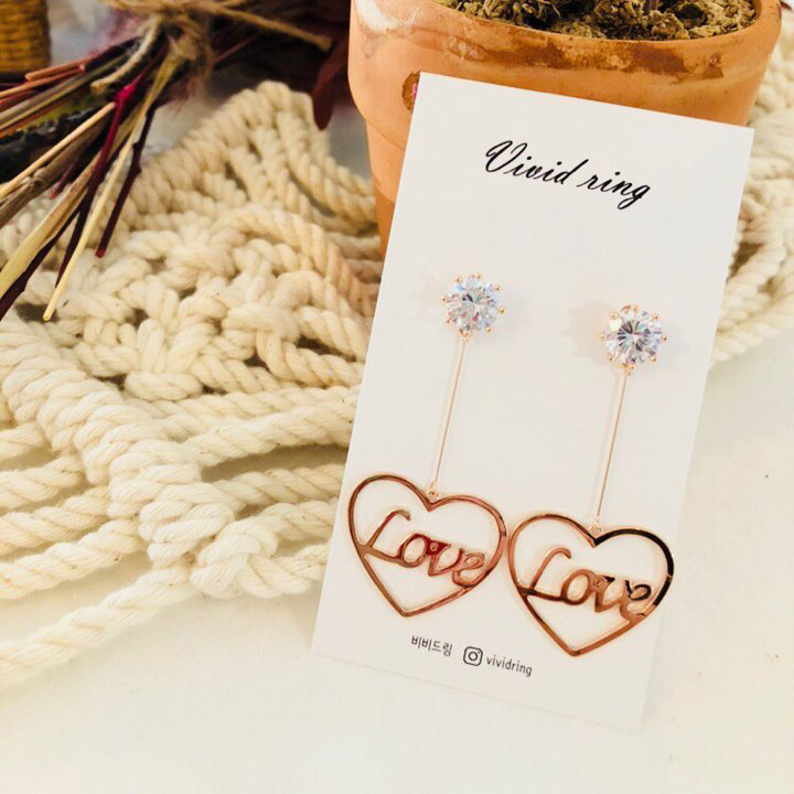 Love Silver Earrings Unique Antique Entike Silver 