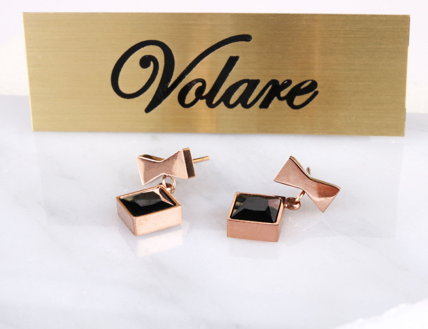 Bolala Ribbon Black Q Rattle Earrings AAA038 Can b