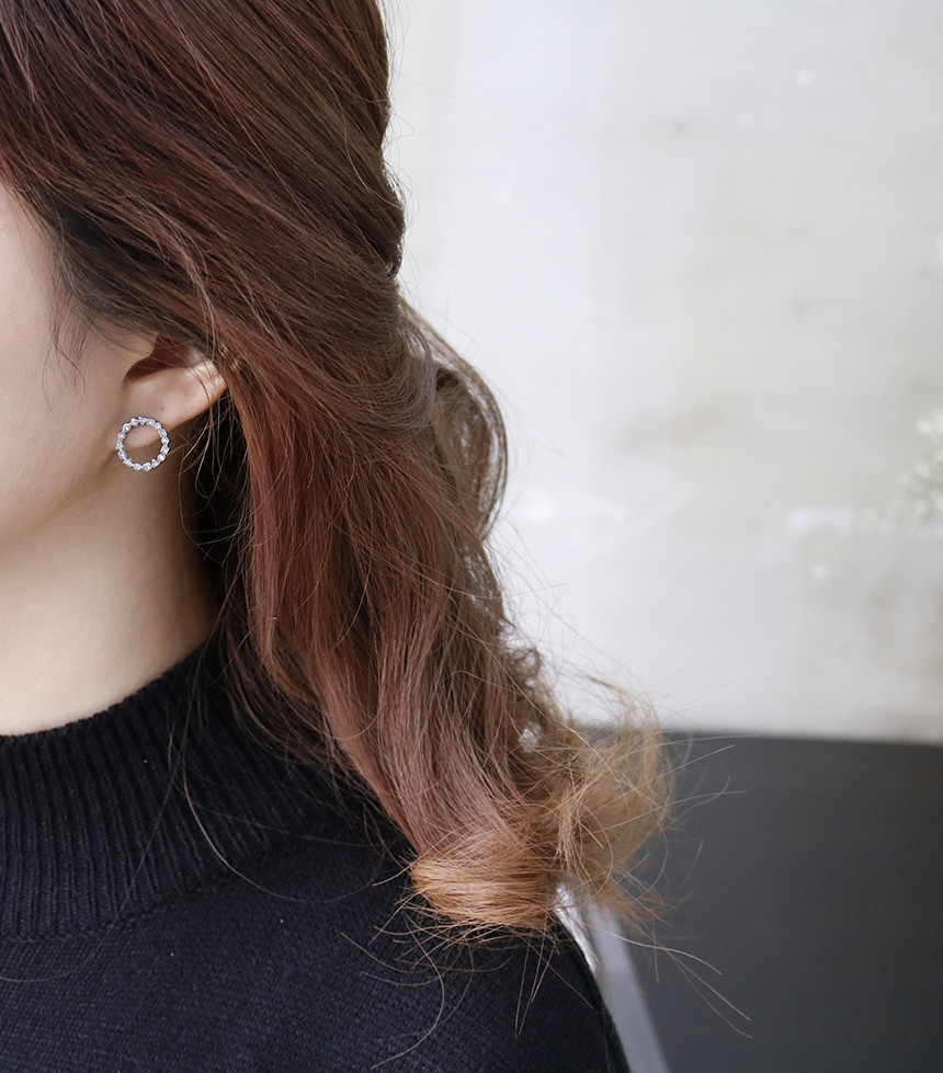 Unique Unique Mono Ring Surge Steel Earrings Titan