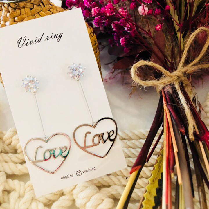 Love Silver Earrings Unique Antique Entike Silver 