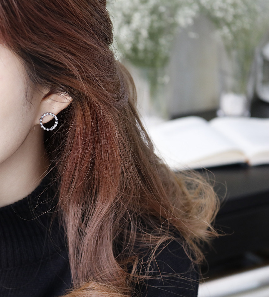Unique Unique Mono Ring Surge Steel Earrings Titan