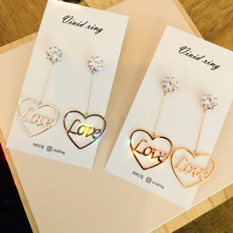 Love Silver Earrings Unique Antique Entike Silver 