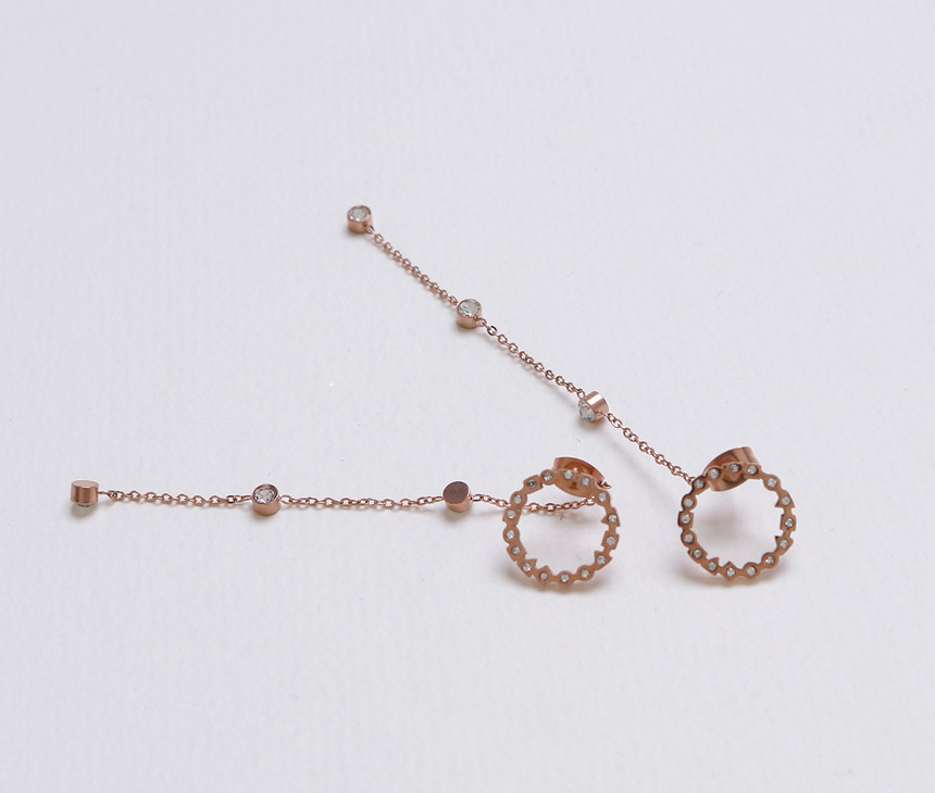 Unique Unique Mono Ring Surge Steel Earrings Titan