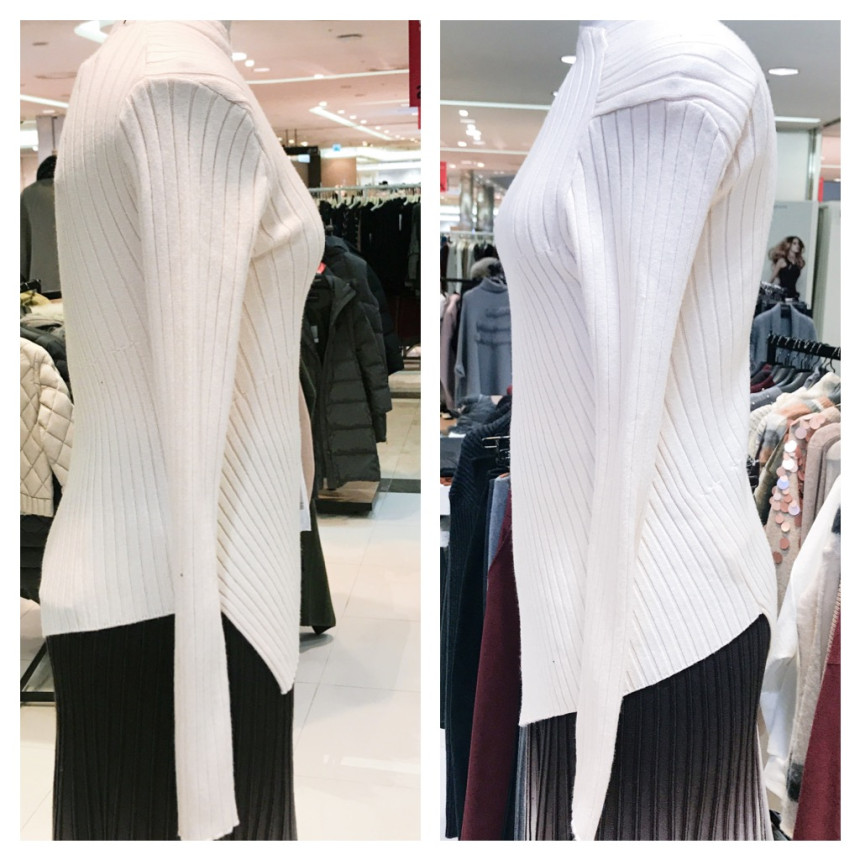 <b><p>Bonnie Sparks Unorgazed Kt T-Shirt BW12KP050</p></b><b><p>見るとスパークス 斜線組織アンバランスニットシャツ BW12KP050 チョルチ</p></b><br /><br /><p align='center'>