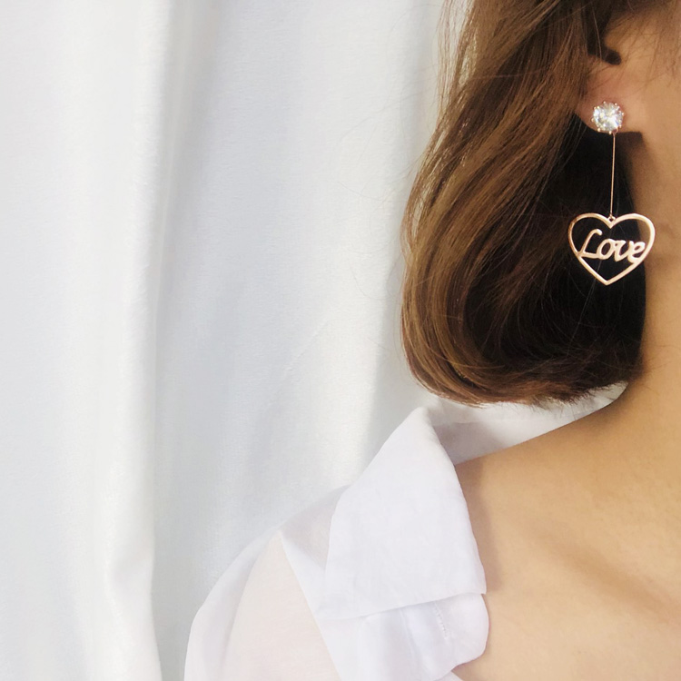 Love Silver Earrings Unique Antique Entike Silver 