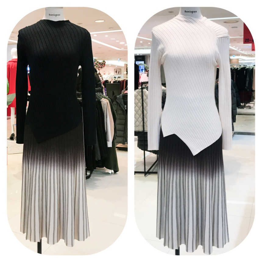 <b><p>Bonnie Sparks Unorgazed Kt T-Shirt BW12KP050</p></b><b><p>見るとスパークス 斜線組織アンバランスニットシャツ BW12KP050 チョルチ</p></b><br /><br /><p align='center'>