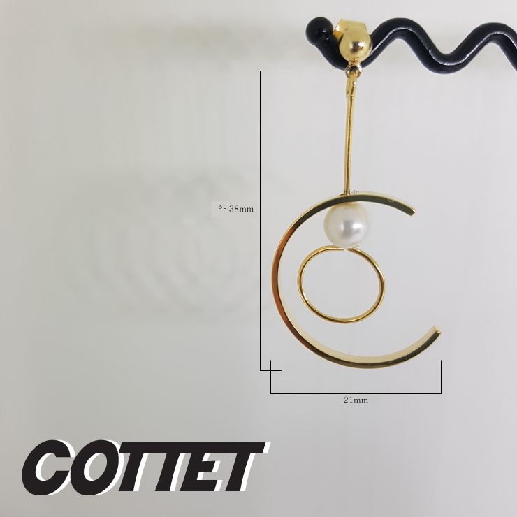 COTTET silver earrings 925 drop handmade candle wi