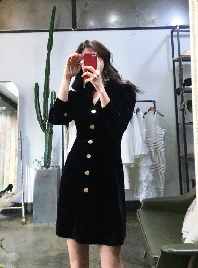 Mom slim dress 2color mini jacket Stylish luxuriou