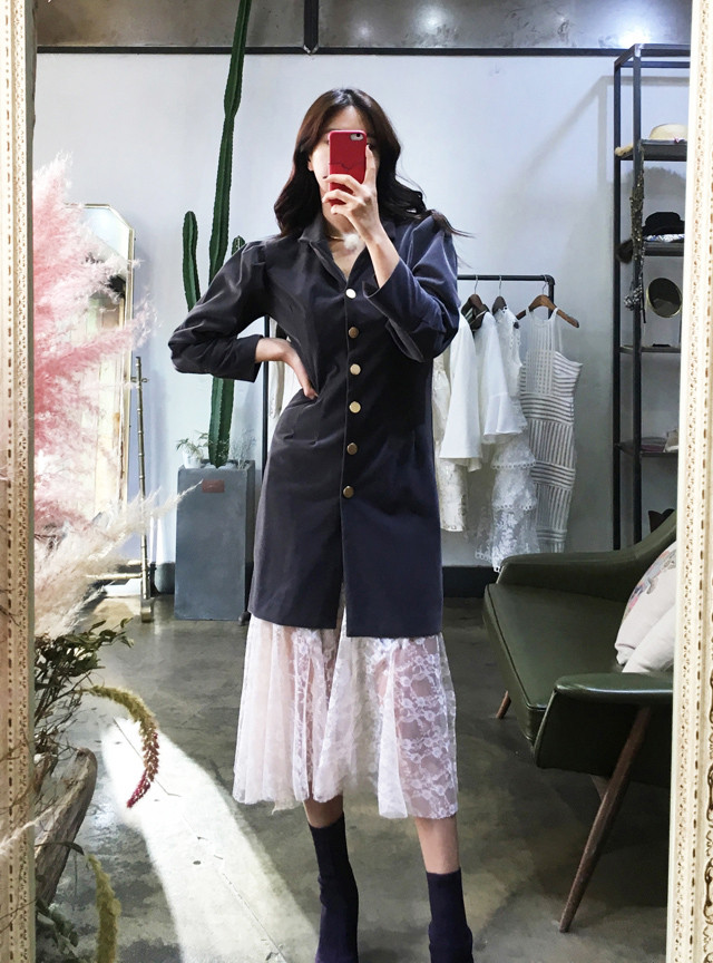 Mom slim dress 2color mini jacket Stylish luxuriou