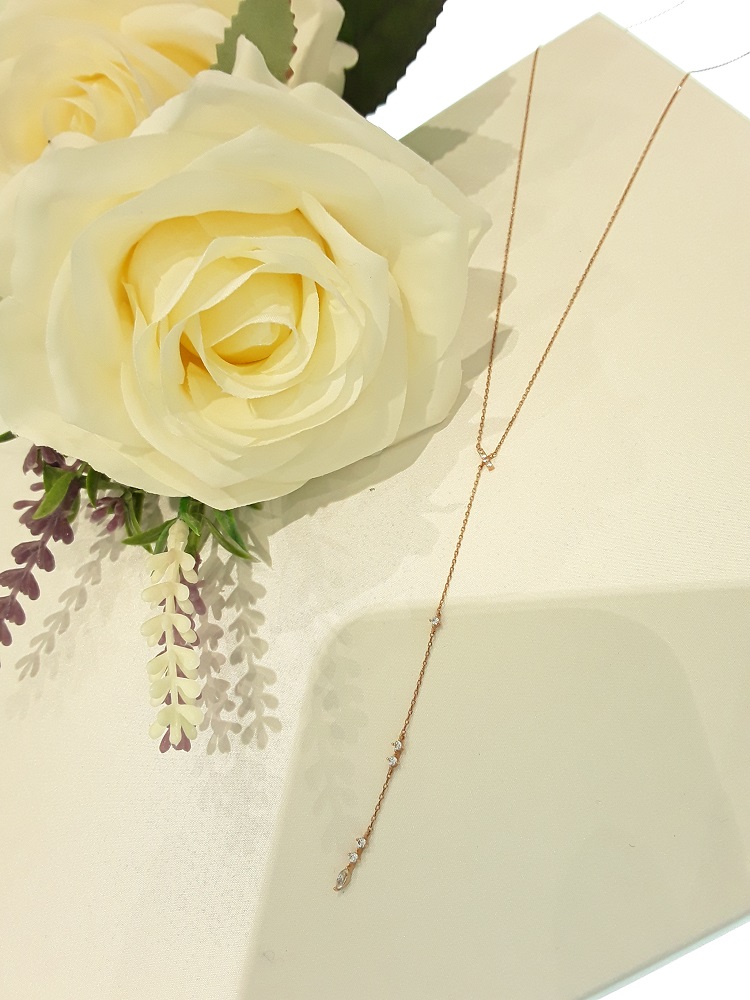 Stonehenge Rose Gold Necklace T0517 Neat Modern Mo