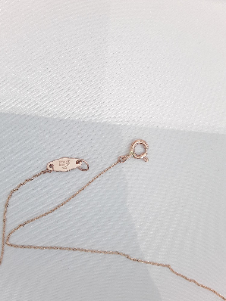 Stonehenge Rose Gold Necklace T0460 Chic modern de