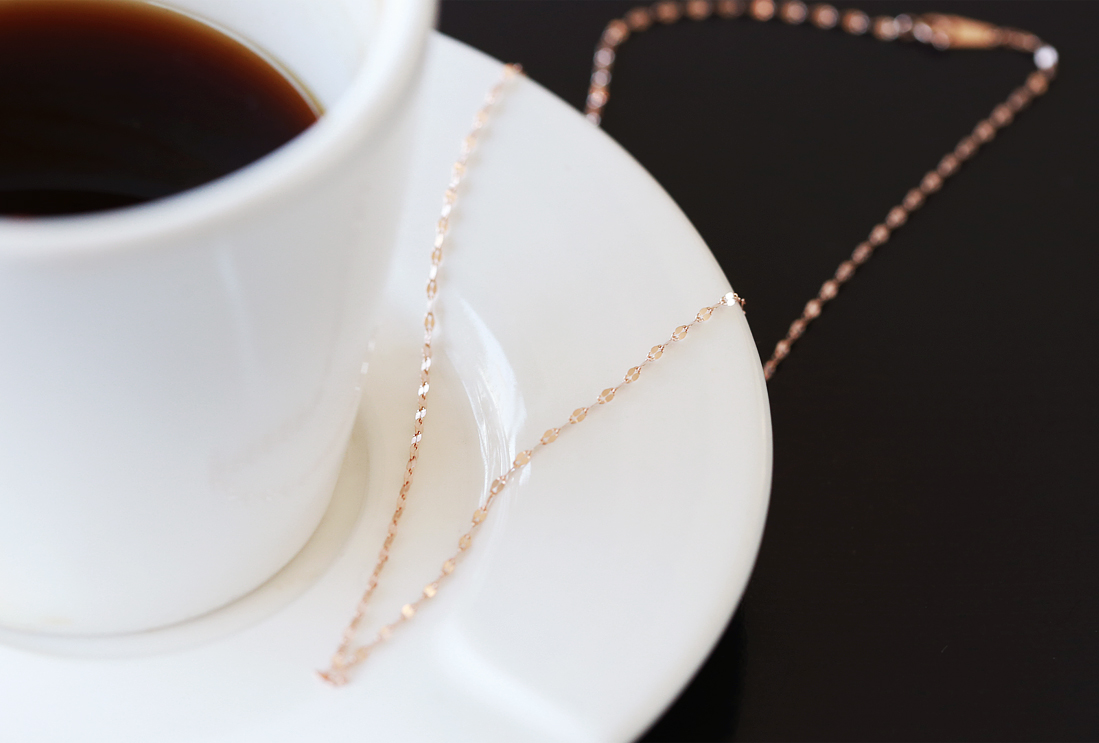 18k Basic Shiny 3 Piece Chain Necklace 18k 14k5 Pi