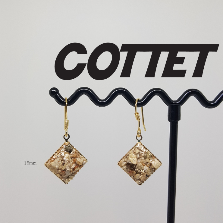 COTTET silver earrings 925 drop handmade candle wi