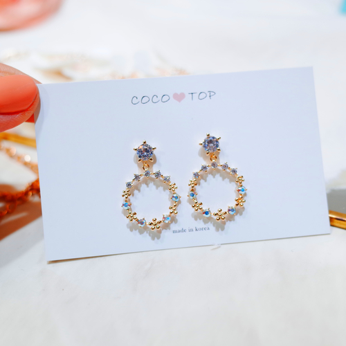 Mourning Merry Day Flower Elegant Earrings