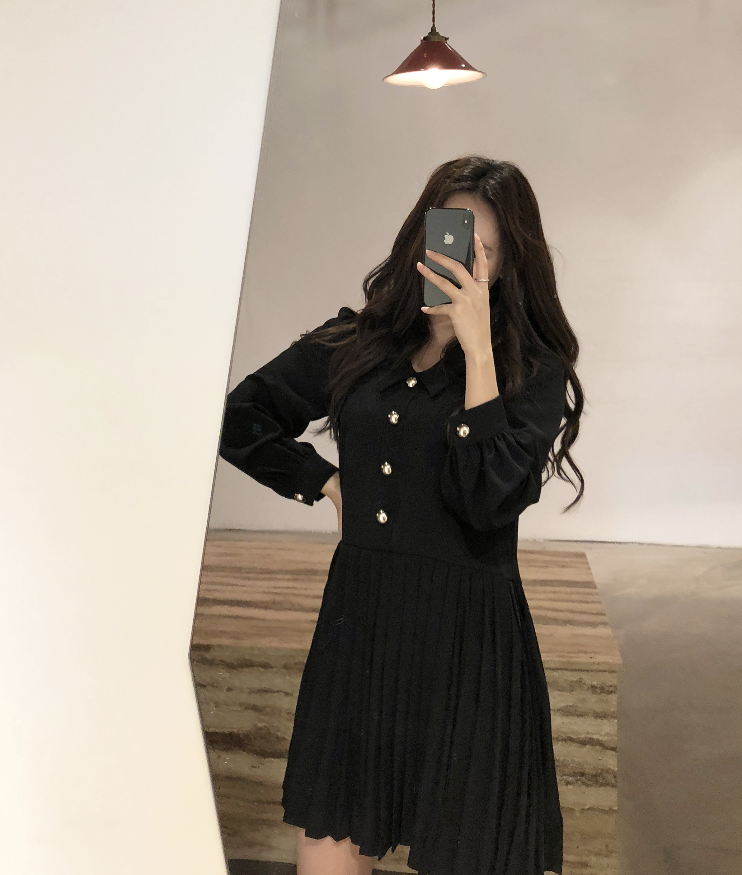 Button Pleated One-Piece Guest Fashion Shch Mood D