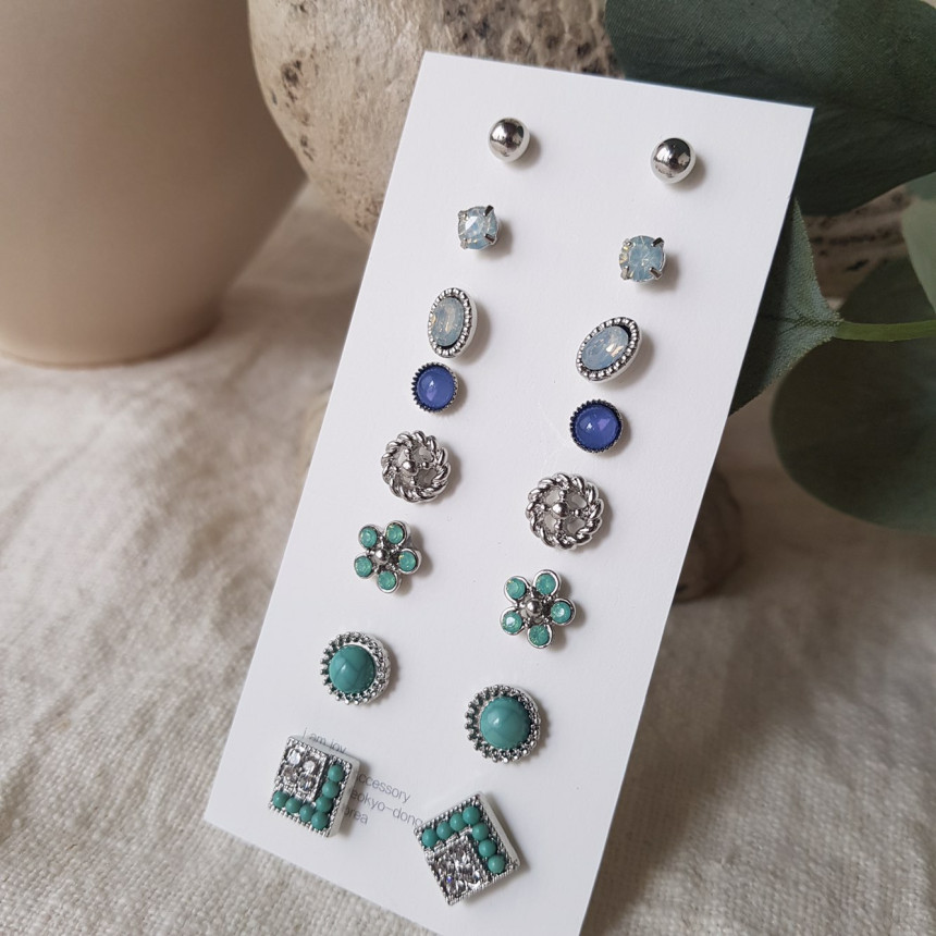 <b><p>Daily Mini opal 16 pieces set earrg Mull</p></b><b><p>デイリーミニ オパール 16ピース セット イヤリング 遠いスタイル コーディネート</p></b><br /><br /><p align='center'>