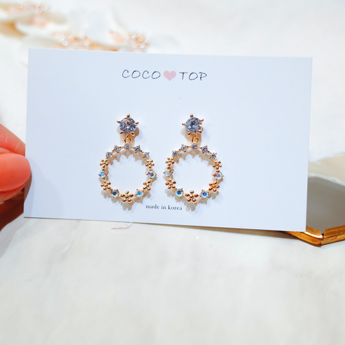 Mourning Merry Day Flower Elegant Earrings