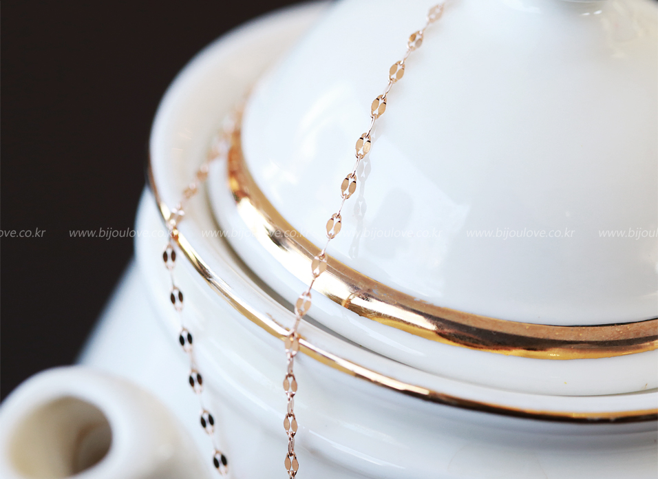 18k Basic Shiny 3 Piece Chain Necklace 18k 14k5 Pi