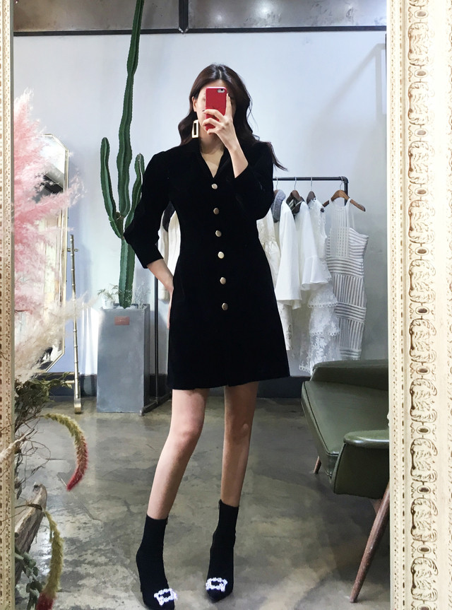 Mom slim dress 2color mini jacket Stylish luxuriou