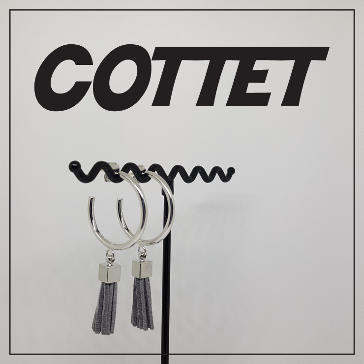 COTTET silver earrings 925 drop handmade candle wi
