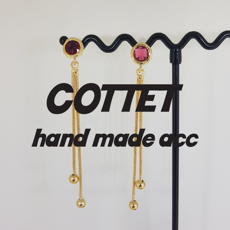 COTTET silver earrings 925 drop handmade candle wi