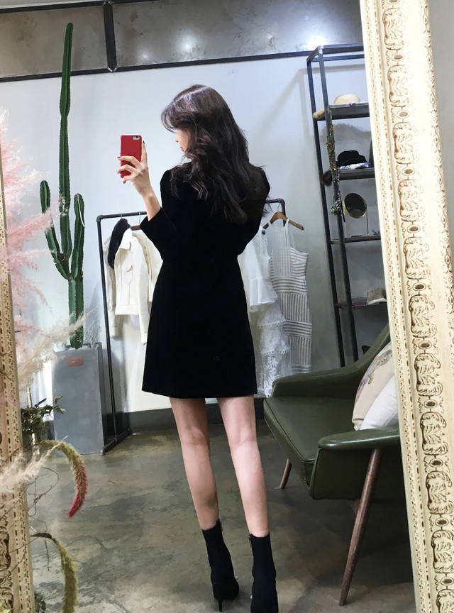 Mom slim dress 2color mini jacket Stylish luxuriou