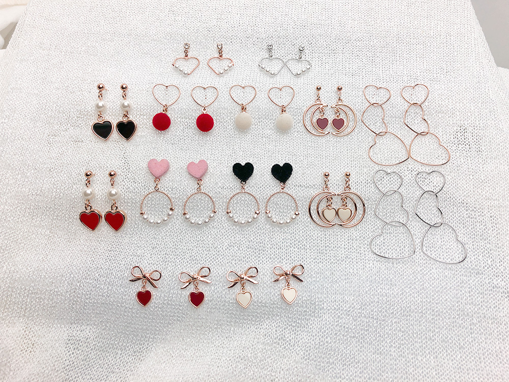 Free Shipping Heart Ring Pomade Cubic 7 pearl earr