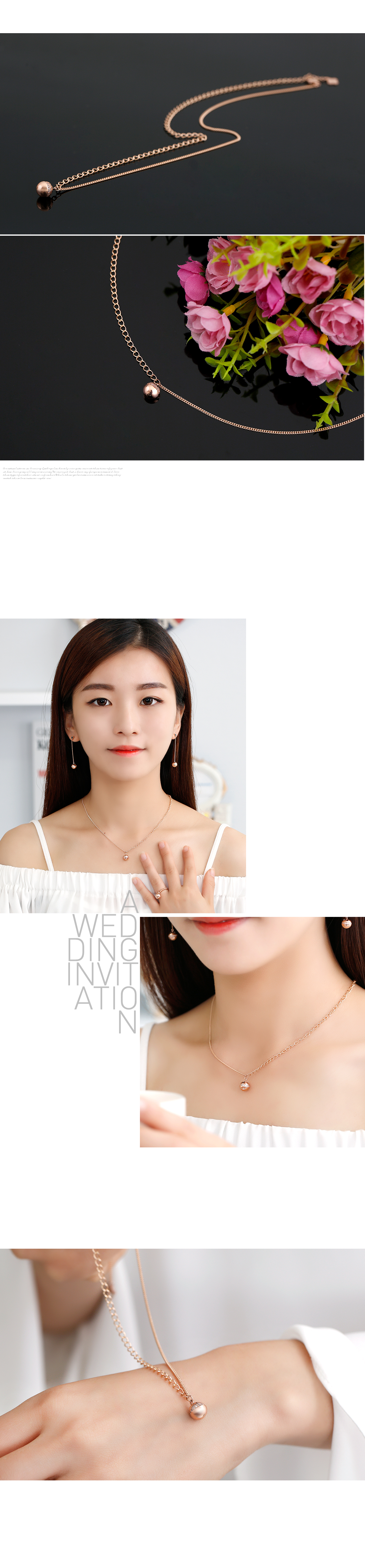 14k18k Drop Necklace NE29465 14k Gift Woman Luxuri