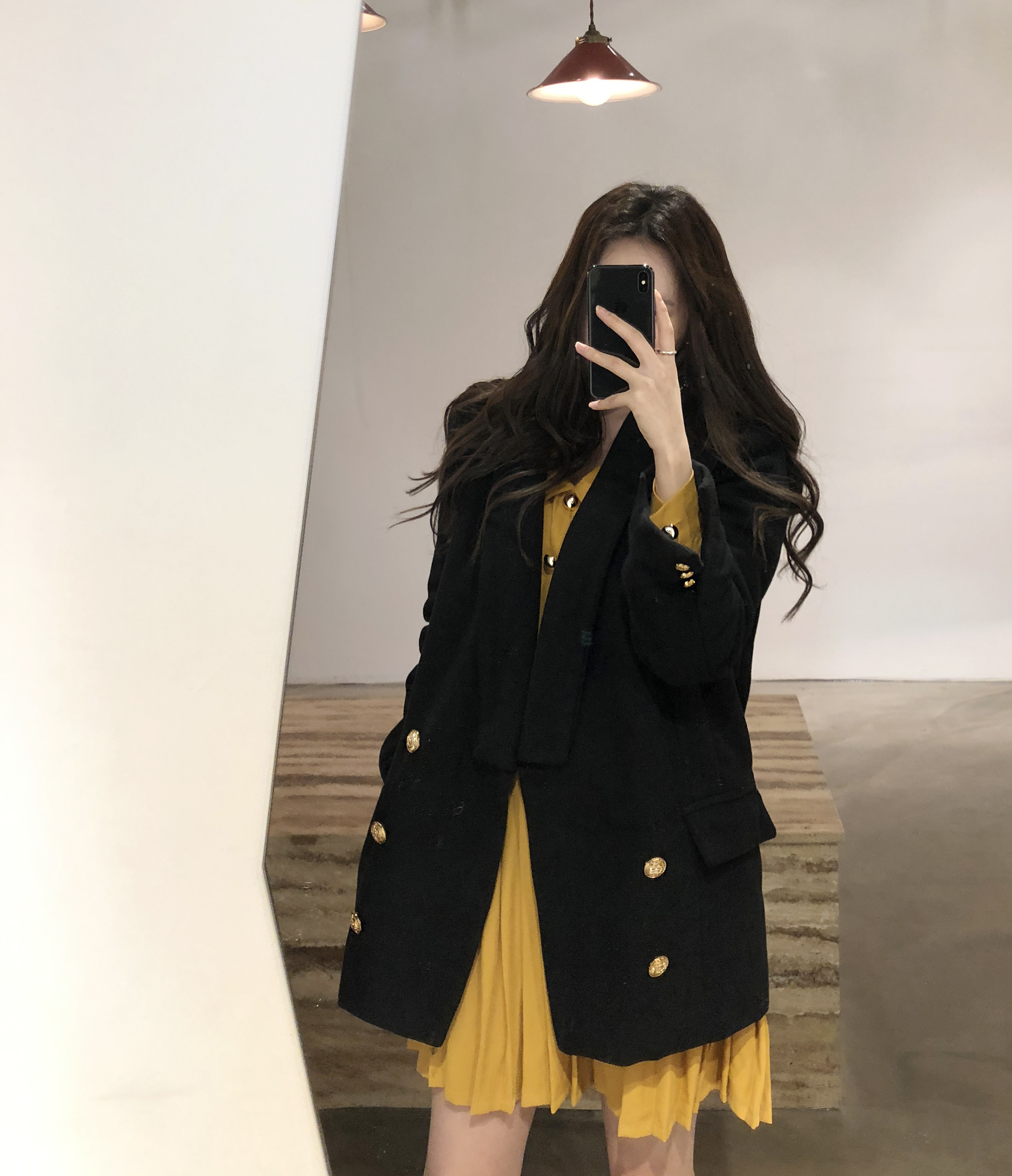 Button Pleated One-Piece Guest Fashion Shch Mood D