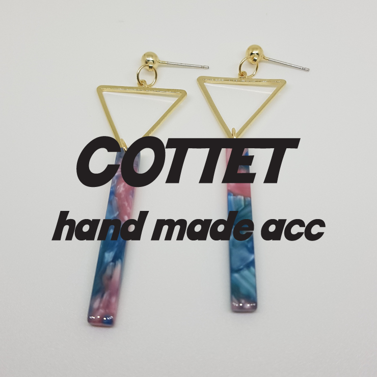 COTTET silver earrings 925 drop handmade candle wi