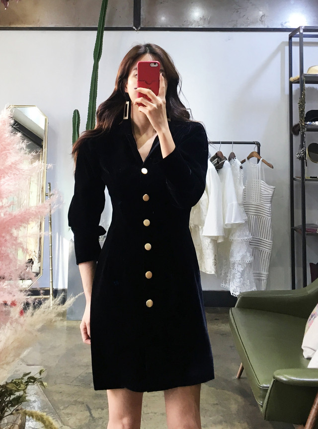 Mom slim dress 2color mini jacket Stylish luxuriou