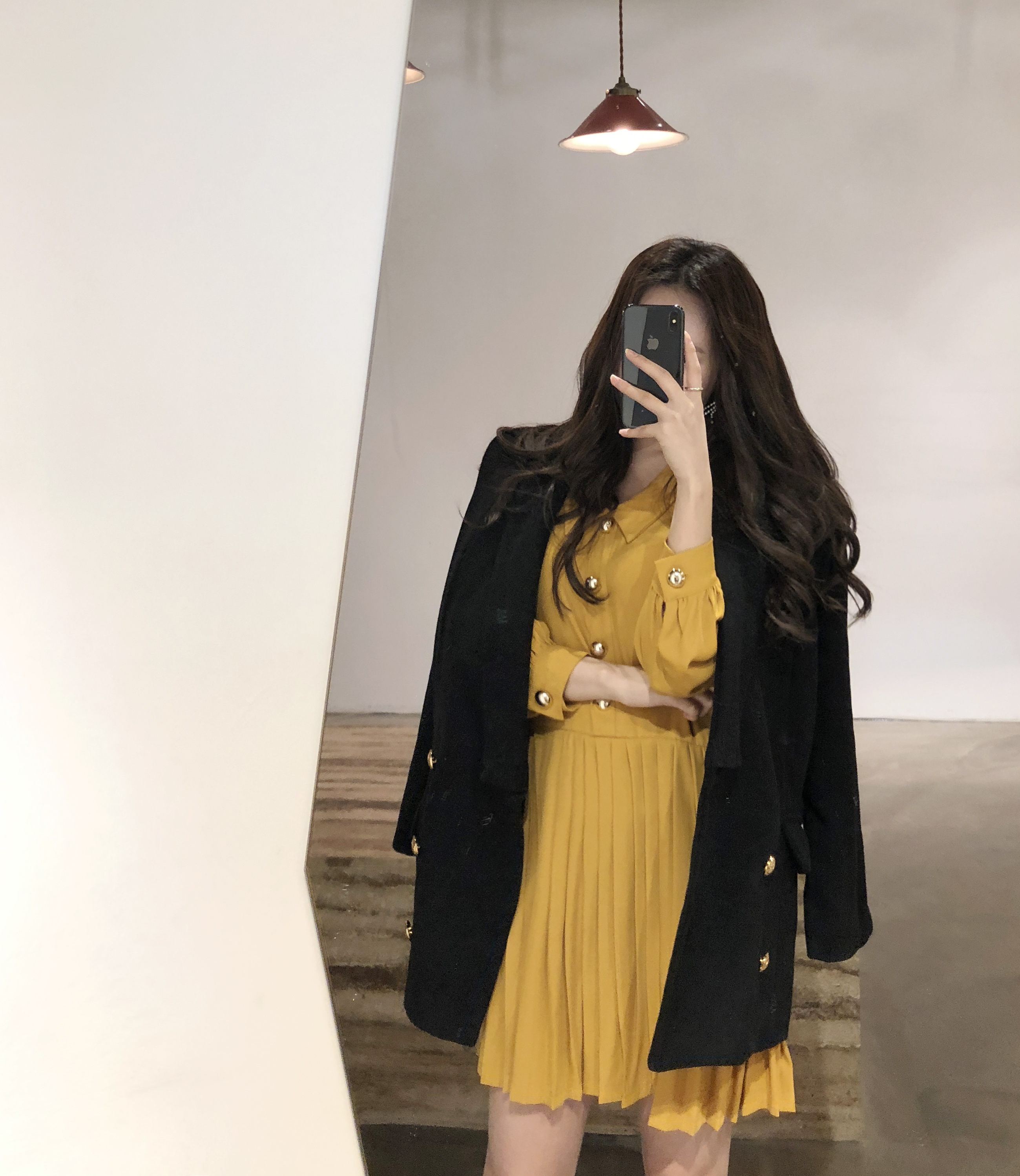 Button Pleated One-Piece Guest Fashion Shch Mood D