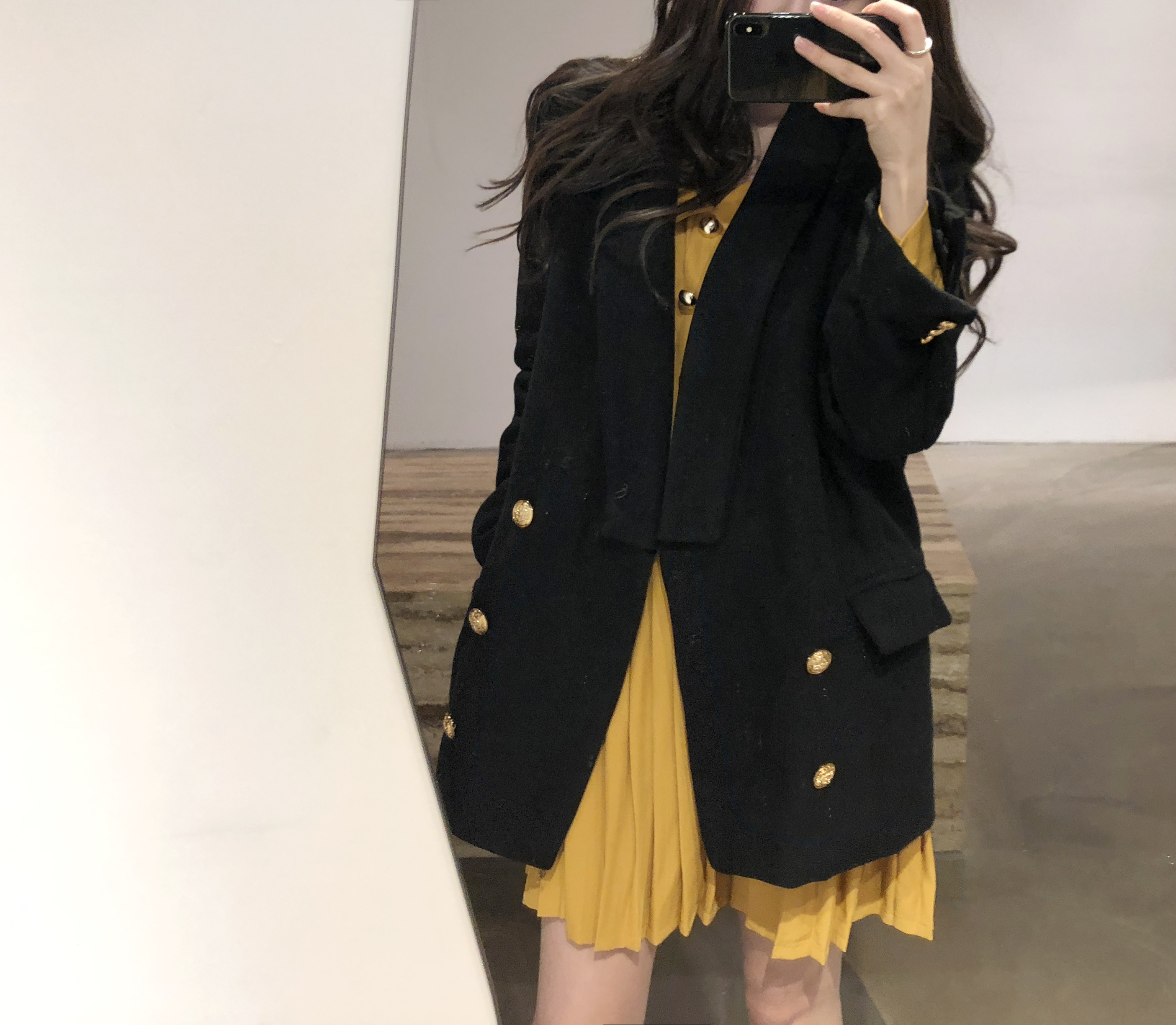 Button Pleated One-Piece Guest Fashion Shch Mood D